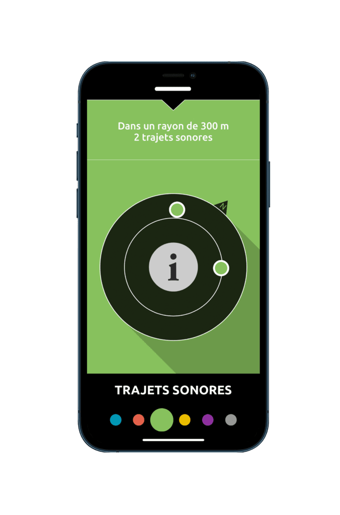 écran trajets sonores application wizigo