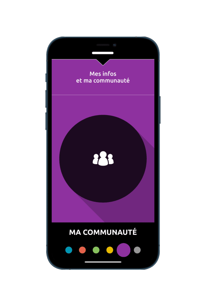 écran communauté application Wizigo