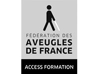 logo Fédération Aveugles de France FORMATION n&b