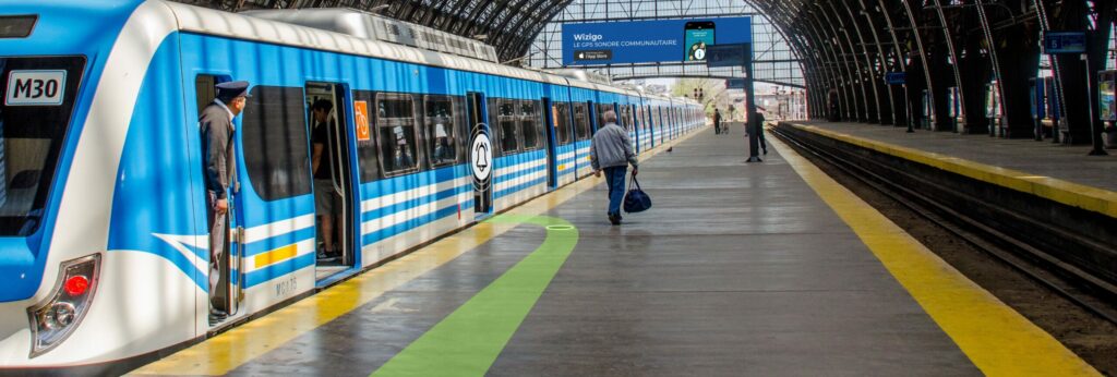 Wizigo photomontage used to locate his train car, on the platform